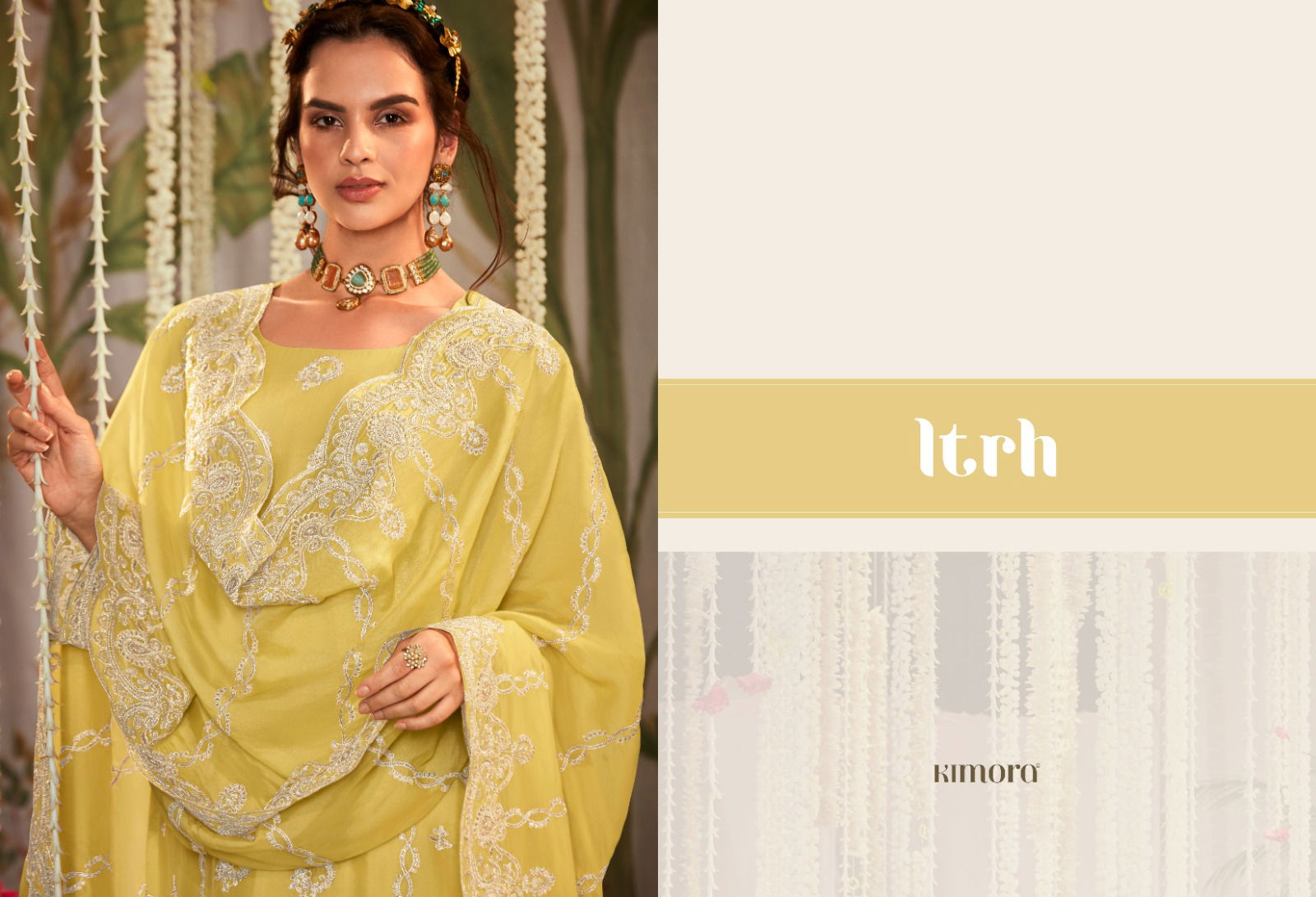 Itrh By Kimora Heer Pure Organza Embroidery Designer Salwar Suits Wholesale Price In Surat
